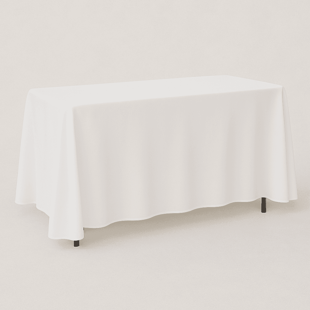 White Linen Poly Spun 54"x120" Rectangular