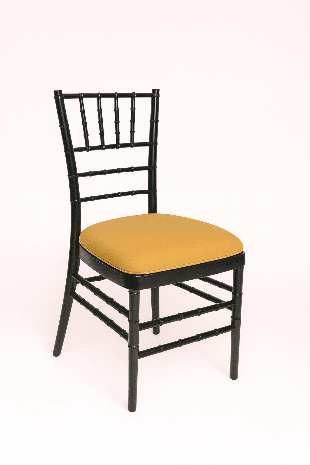 Black Chiavari Chair w/ Gold Cushion