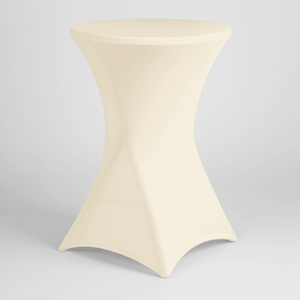 Ivory Spandex Cocktail Table Cover