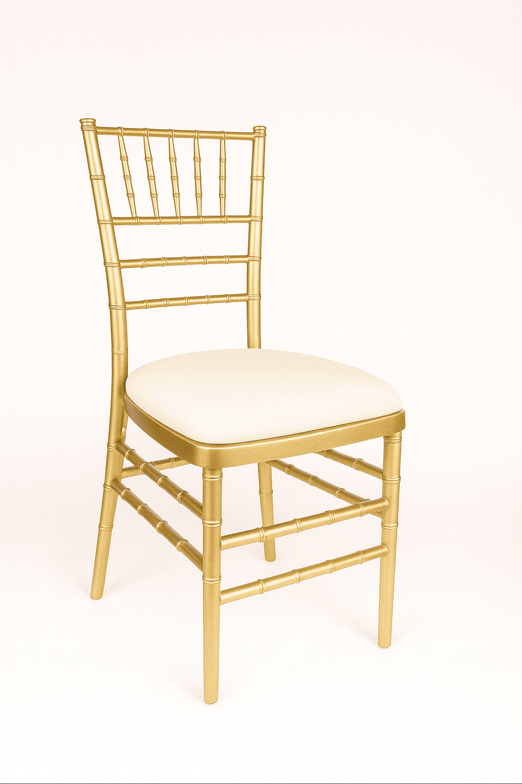 Gold Chiavari Chair w/ White Cushion