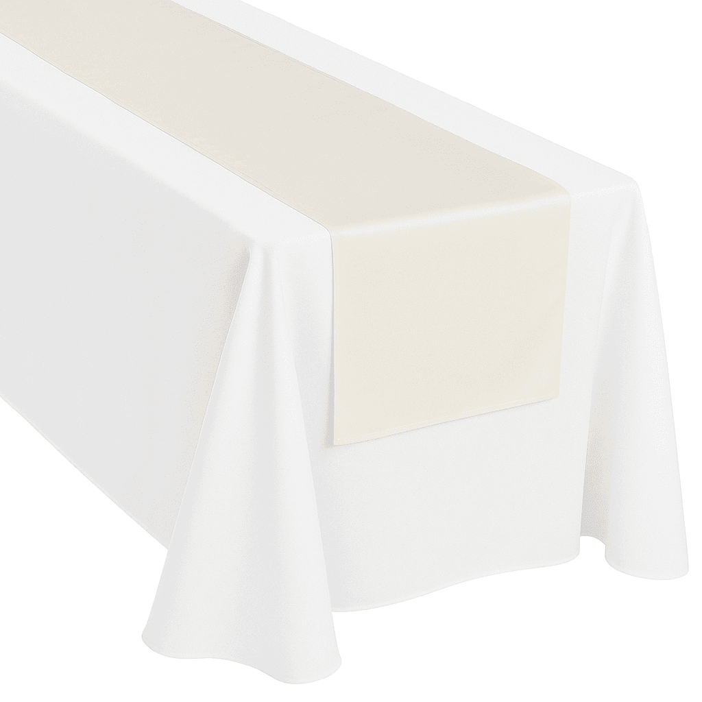 Ivory Satin Table Runner