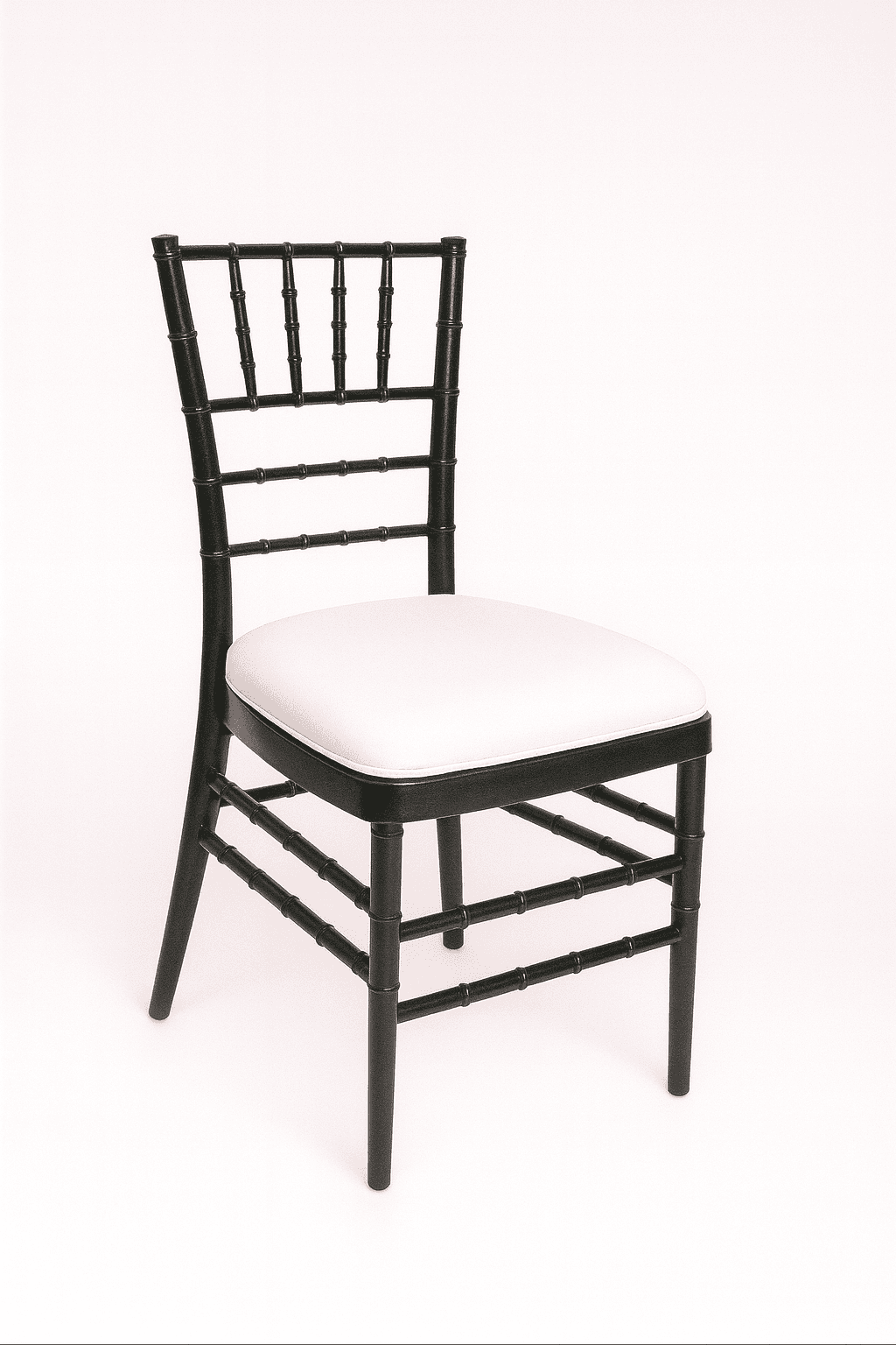 Black Chiavari Chair w/ White Cushion