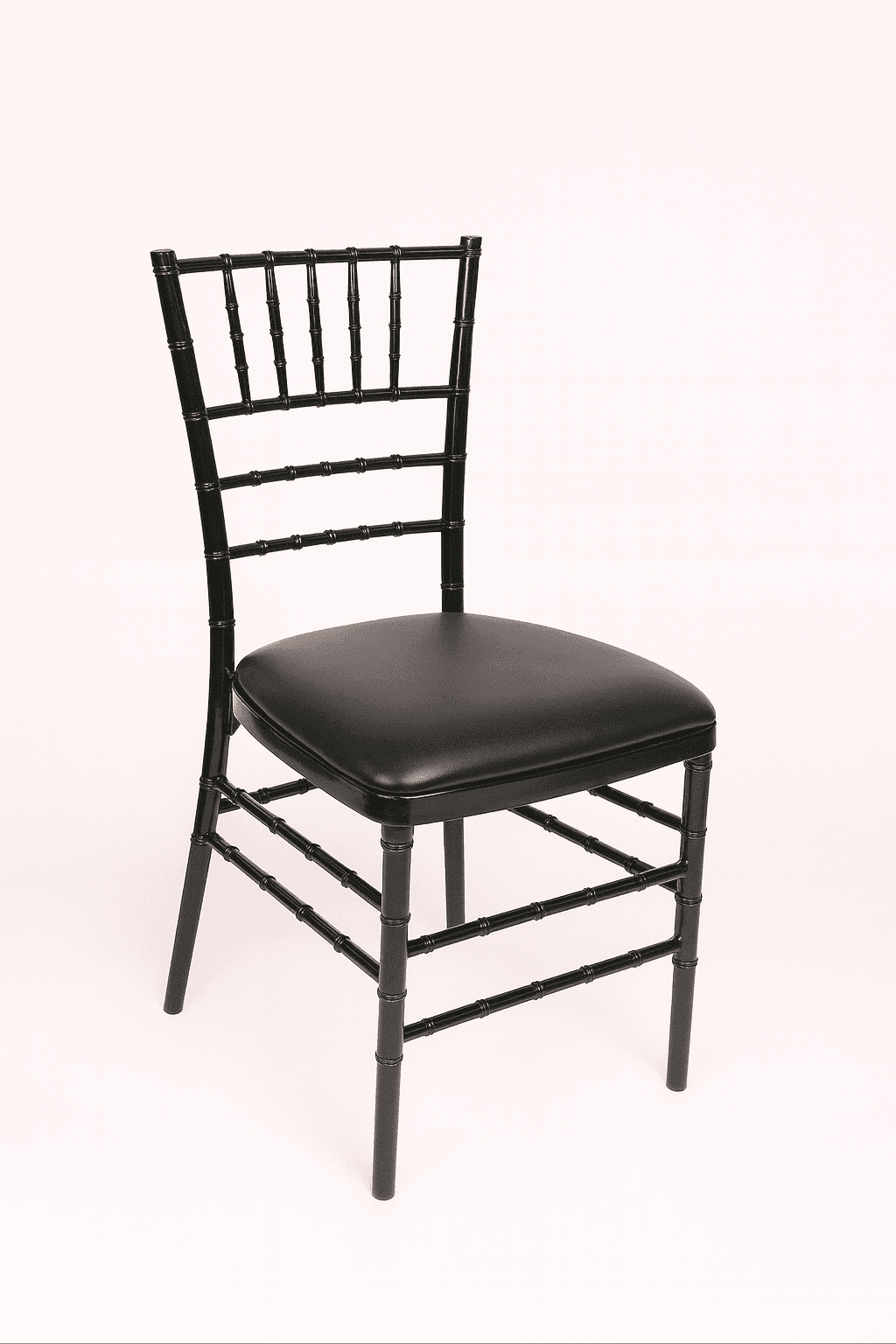 Black Chiavari Chair w/ Black Vinyl Cushion