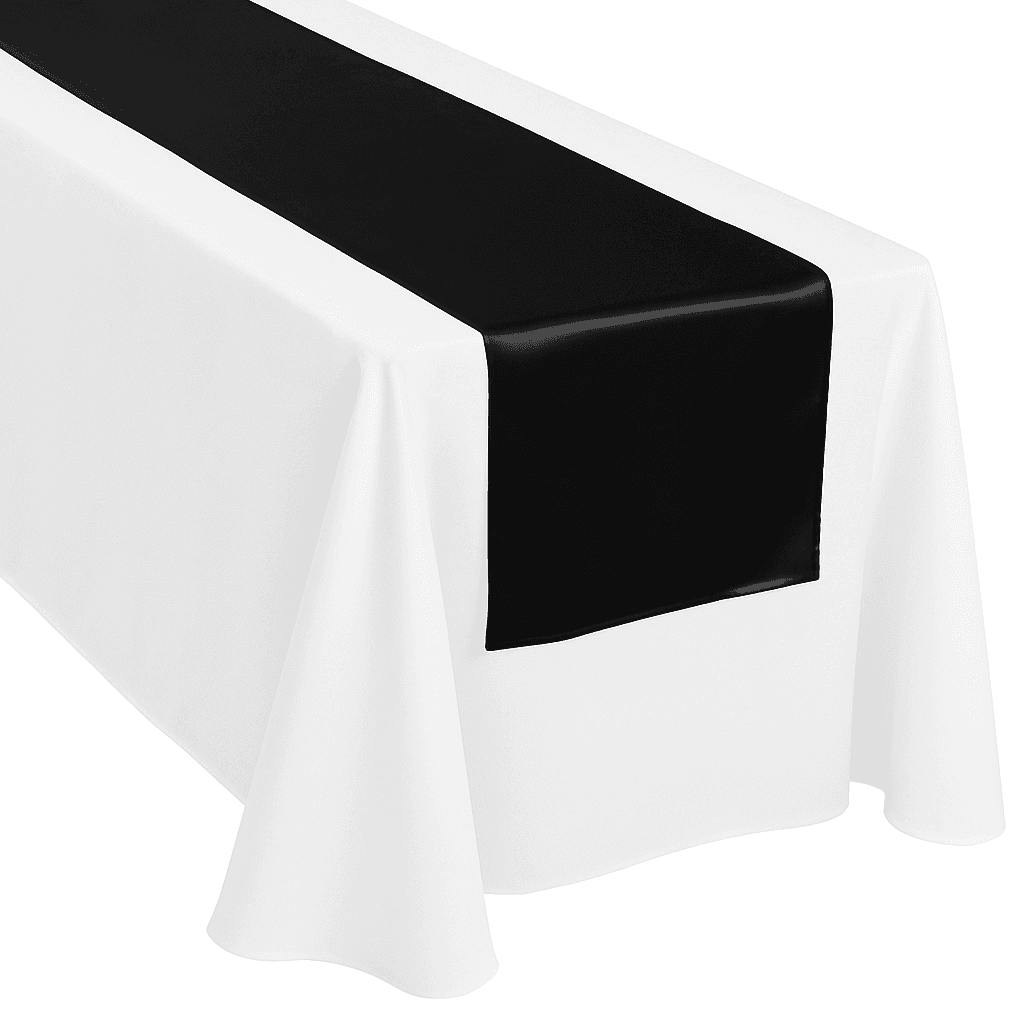 Black Satin Table Runner
