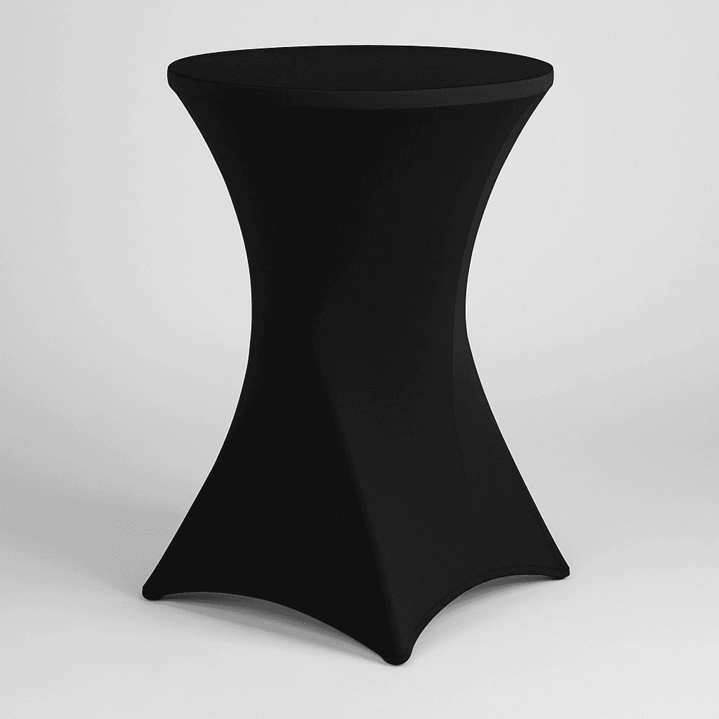 Black Spandex Cocktail Table Cover