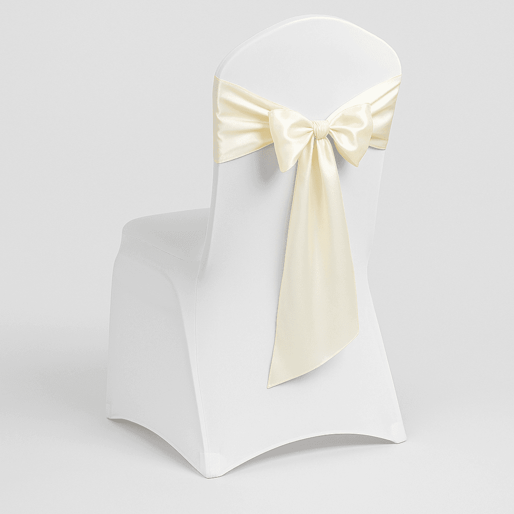 Ivory Polyester Chair Tie