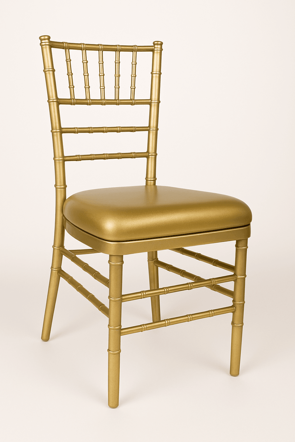 Gold Chiavari Chair w/ Gold Vinyl Cushion