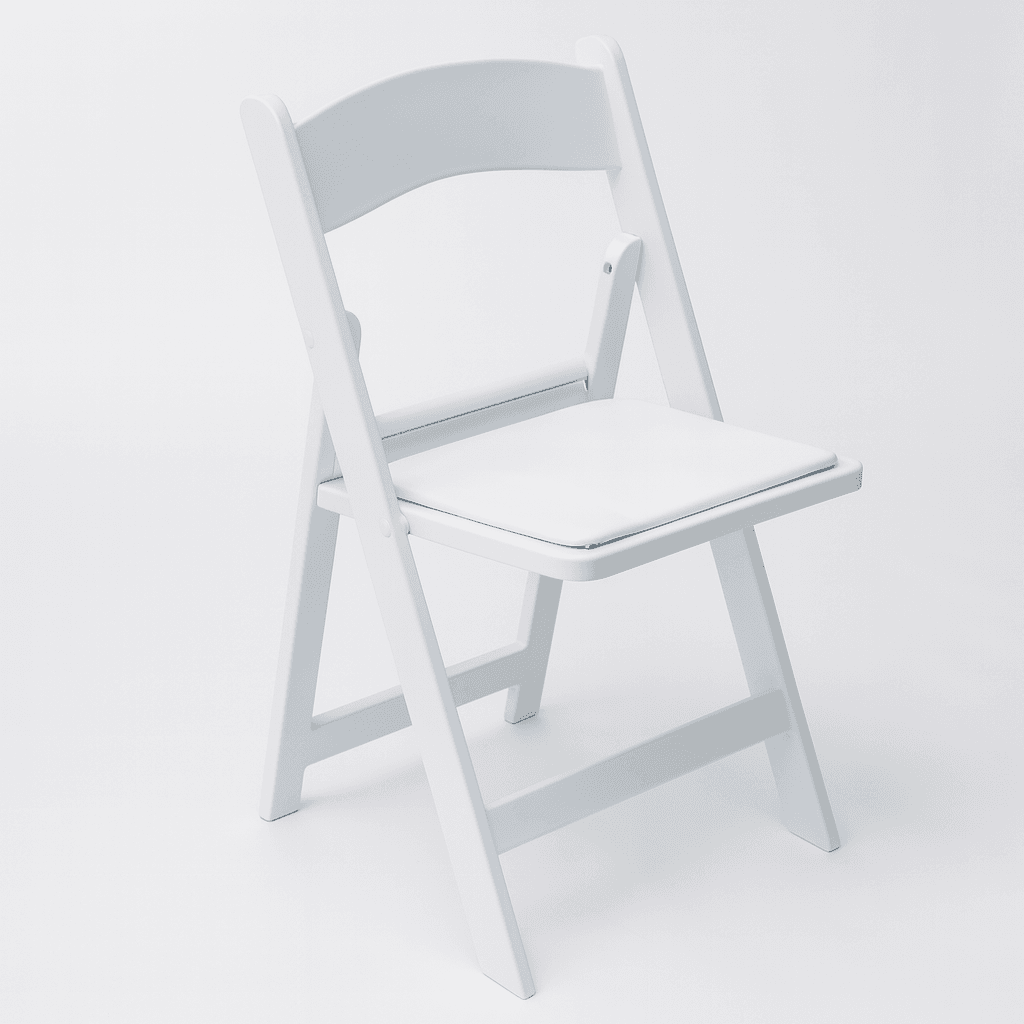 White Resin Folding Chair