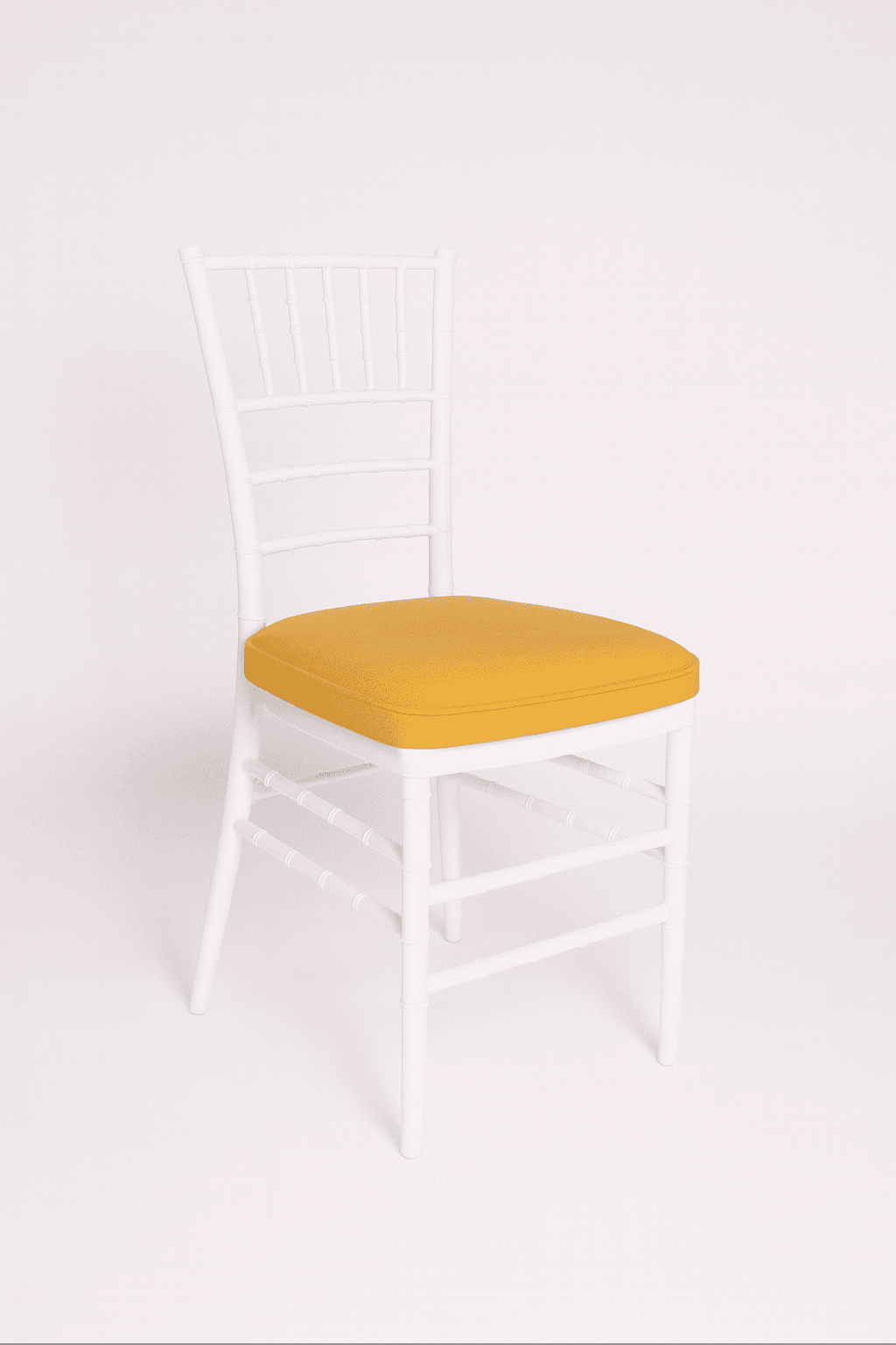 White Chiavari Chair w/ Gold Cushion