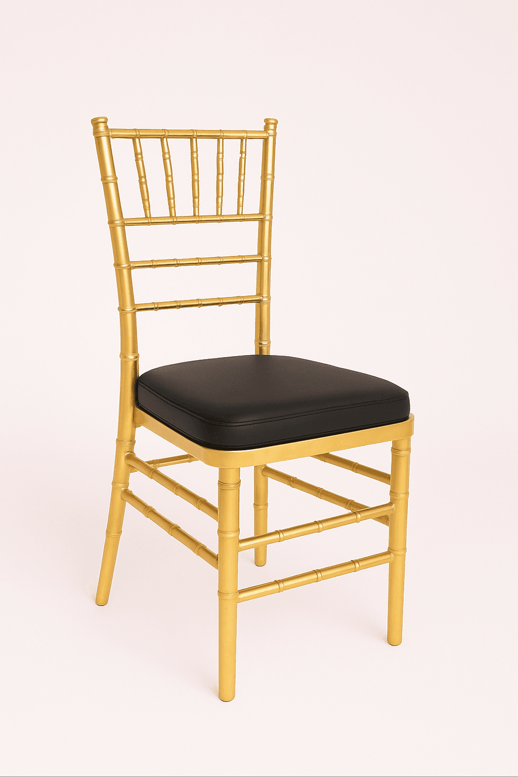 Gold Chiavari Chair w/ Black Cushion