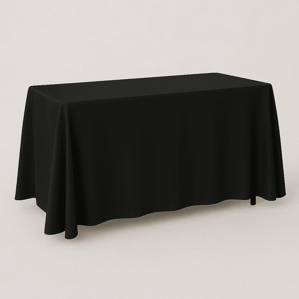 Black Linen Poly Spun 54"x120" Rectangular