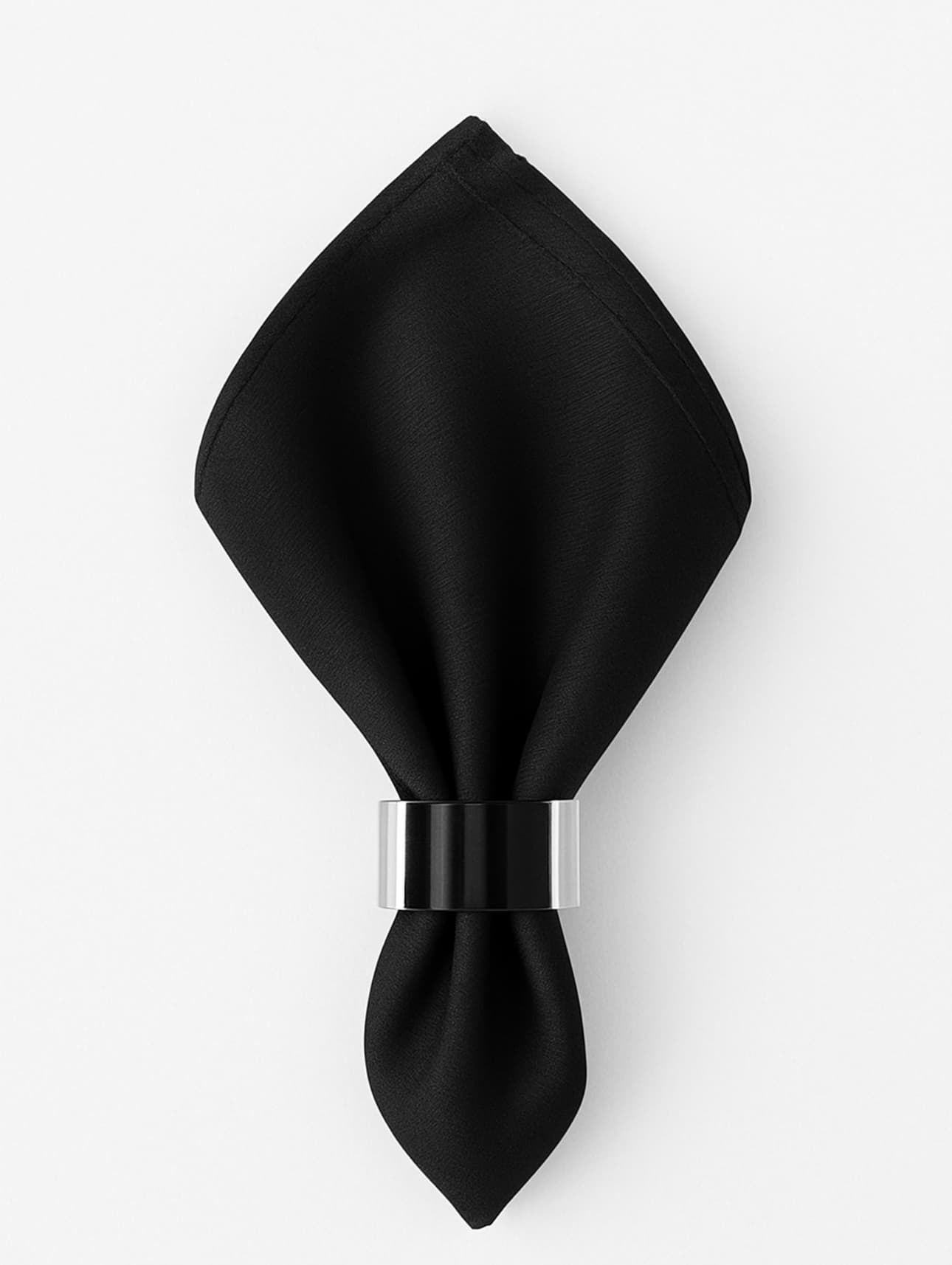 Black Linen Napkin Poly Spun 20"x20"