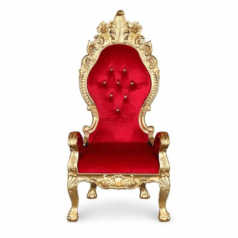 Throne Fiona Royal Chair (Red Velvet/Gold)