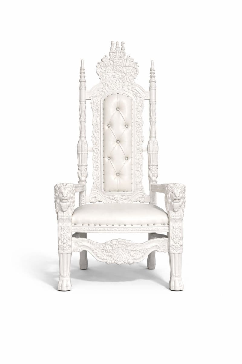 Throne King David Chair (All White)