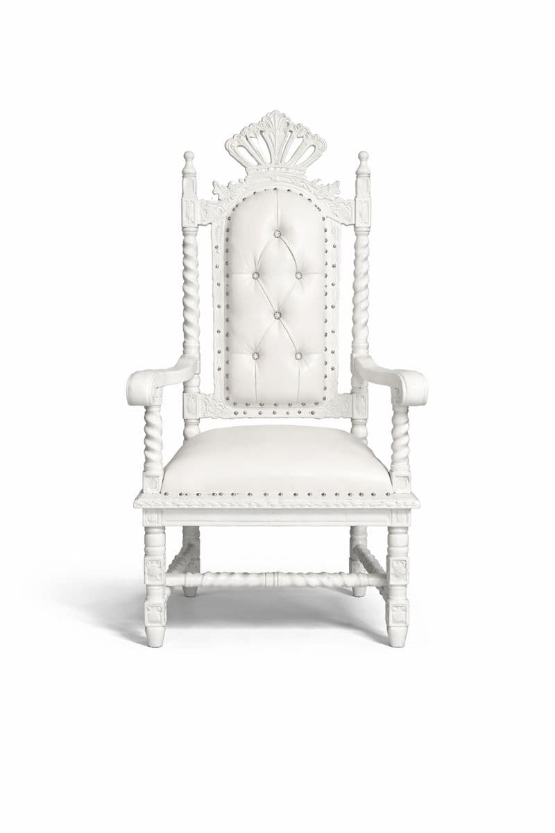 Throne King Nicholas Chair (All White)
