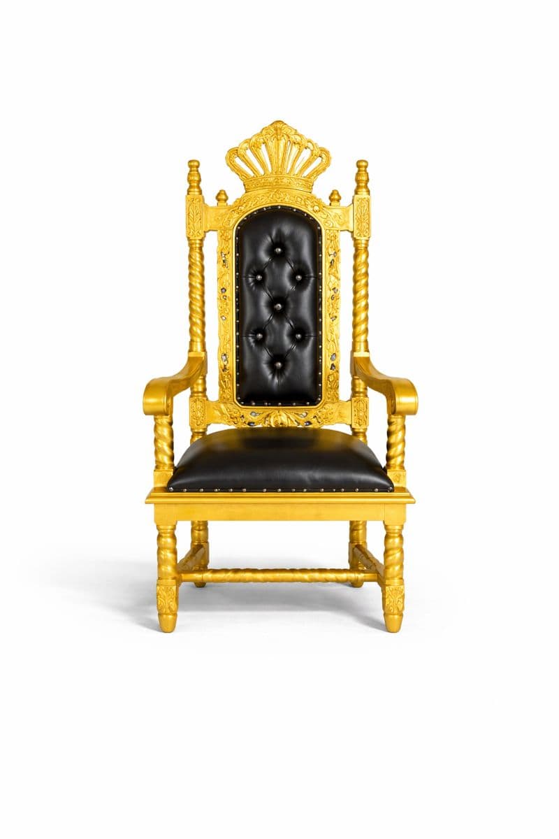 Throne King Nicholas Chair (Gold/Black)