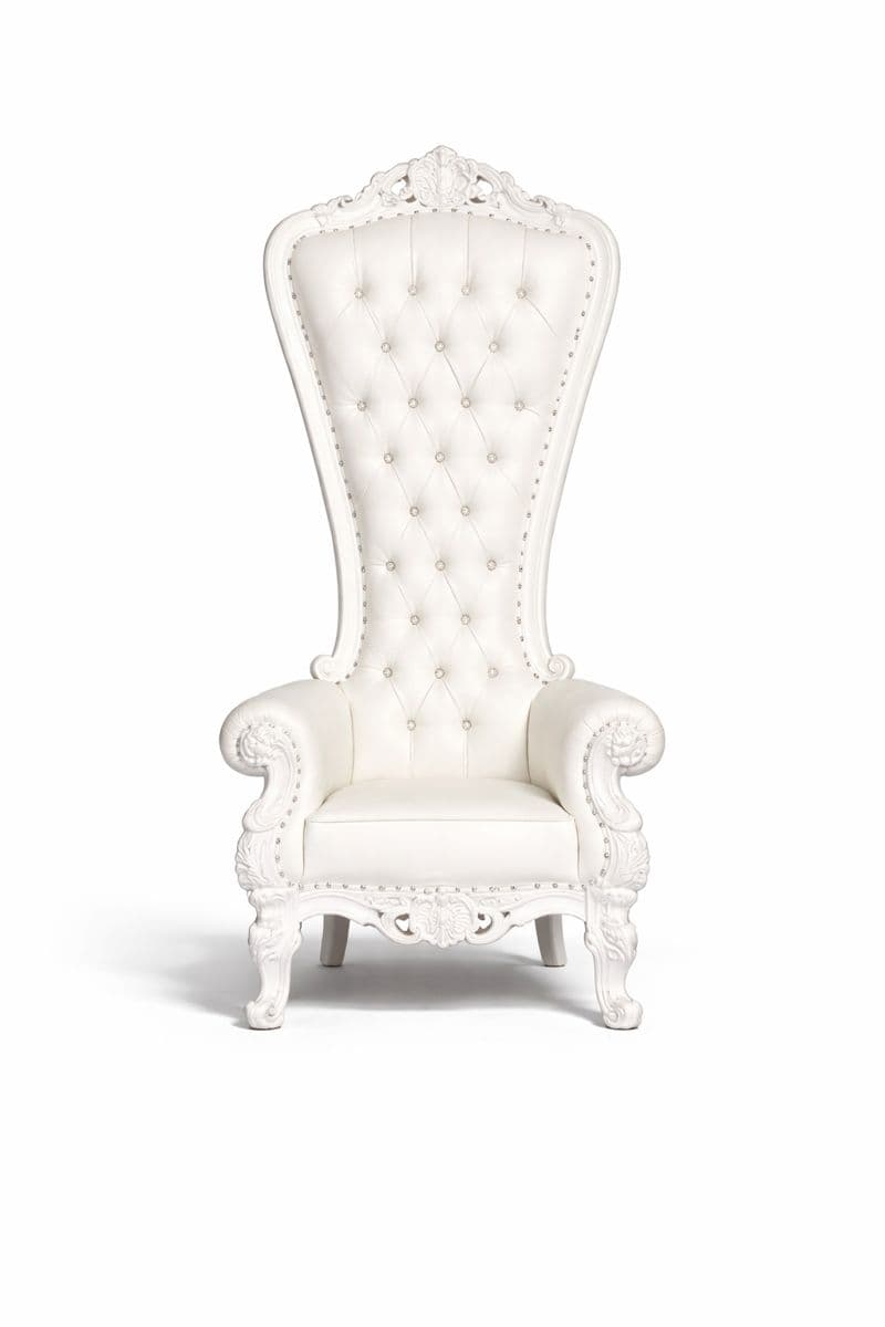 Throne Queen Tiffany Chair (All White)